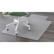 Deflecto EconoMat PLUS with Micropel Antimicrobial for Hard Floors - Hard Floor, Hardwood Floor, Tile Floor, Laminate Floor, Linoleum Floor, Concrete - 48" Length x 36" Width x 0.50" Thickness - Rectangle - Vinyl - Clear