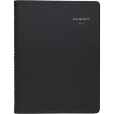 At-A-Glance Weekly Appointment Book - Weekly - January till December - 7:00 AM to 8:45 PM - Quarter-hourly - 1 Week Double Page Layout - 8 1/4" x 10 7/8" Sheet Size - White - Paper, Leather