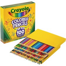 Crayola 100-count Colored Pencils - Unique Colors - Pre-sharpened - Assorted Lead - 100 / Set