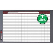Quartet InView Custom Whiteboard - 37.5" (3.1 ft) Width x 23" (1.9 ft) Height - White Steel Surface - Graphite Frame - Rectangle - Horizontal/Vertical - Assembly Required - 1 / Each