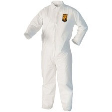KleenGuard A40 Coveralls - Zipper Front - Comfortable, Zipper Front, Breathable - Extra Large Size - Liquid, Flying Particle Protection - White - 25 / Carton