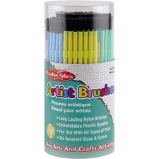 CLI Artist Brushes - 144 Brush(es) - Assorted Plastic