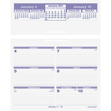 At-A-Glance Flip-A-Week Weekly Refill and Storage Base - Julian Dates - Weekly - 1 Year - January 2023 till December 2023 - 1 Week Double Page Layout - 5 5/8" x 7" Sheet Size - Desktop - Black - 1 Each