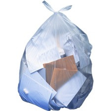 Heritage AccuFit .9mil Clear Can Liners - 32 gal - 33" Width x 44" Length x 0.90 mil (23 Micron) Thickness - Clear - 100/Carton - Can