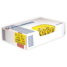 Heritage 1.3 mil Color-coded Can Liner - 30 gal - 30" Width x 43" Length x 1.30 mil (33 Micron) Thickness - Low Density - Yellow - 200/Carton - Can - Commercial, Healthcare