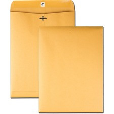 Quality Park Extra Heavy-duty Kraft Clasp Envelopes - Clasp - #90 - 9" Width x 12" Length - 32 lb - Gummed - Kraft - 100 / Box - Kraft