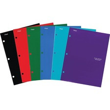 Mead Pocket Folder - 4 Internal Pocket(s) - Assorted - 6 / Pack