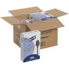Dixie Medium-weight Disposable Teaspoon Grab-N-Go by GP Pro - 100 / Box - 1000 Piece(s) - 1000/Carton - Teaspoon - 1000 x Teaspoon - Plastic, Polystyrene - Black