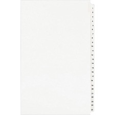 Avery Standard Collated Legal Exhibit Divider Sets - Avery Style - 25 x Divider(s) - Printed Tab(s) - Digit - 1-25 - 25 Tab(s)/Set - 8.5" Divider Width x 14" Divider Length - Legal - White Paper Divider - Clear Paper Tab(s) - 25 / Set