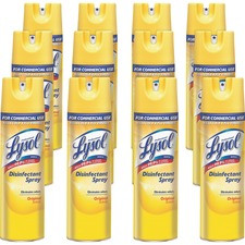 Professional Lysol Original Disinfectant Spray - Aerosol - 19 fl oz (0.6 quart) - Original Scent - 12 / Carton