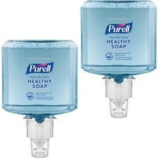 PURELL ES4 Refill HEALTHY SOAP Foam - Citrus Scent - 40.6 fl oz (1200 mL) - Dirt Remover, Kill Germs - Skin - Blue - Bio-based, Preservative-free, Paraben-free, Phthalate-free, Dye-free, Antibacterial-free, Quick Rinse - 2 / Carton