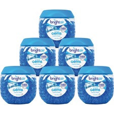 Bright Air Scent Gems Odor Eliminator - Gel - 10 fl oz (0.3 quart) - Cool, Clean - 45 Day - 6 / Carton