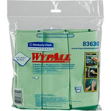 Wypall Microfiber Cloths - General Purpose - Cloth - 15.75" Width x 15.75" Length - 24 / Carton - Green
