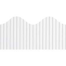 Bordette Decorative Border - White - 2.25" x 50' - 1 Roll/Pkg