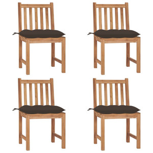 Patio Chairs 4 pcs with Cushions Solid Teak Wood A949-3073111 Patio Chairs 4 pcs with Cushions Solid Teak Wood A949-3073111