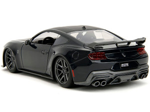 2024 Ford Mustang Dark House Black Metallic with Matt Black Hood and Top "Bigtime Muscle" Series 1/ F977-35278 2024 Ford Mustang Dark House Black Metallic with Matt Black Hood and Top "Bigtime Muscle" Series 1/ F977-35278