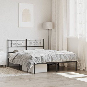 Bed Frame Black Steel Full Bed Frame Rectangular Traditional A949-355266 Bed Frame Black Steel Full Bed Frame Rectangular Traditional A949-355266