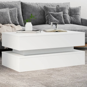 Coffee Table White Engineered wood Medium Modern Coffee Table A949-839861 Coffee Table White Engineered wood Medium Modern Coffee Table A949-839861