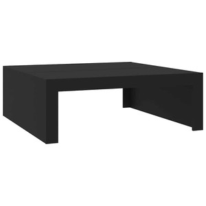 Coffee Table Black Engineered Wood 39.4 in Simple Style Square A949-808568 Coffee Table Black Engineered Wood 39.4 in Simple Style Square A949-808568