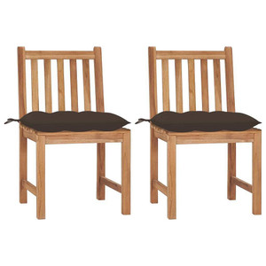 Patio Chairs 2 pcs with Cushions Solid Teak Wood A949-3062939 Patio Chairs 2 pcs with Cushions Solid Teak Wood A949-3062939