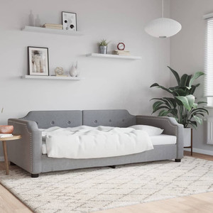 Day Bed without Mattress Light Gray 39.4"x74.8" Fabric A949-354220 Day Bed without Mattress Light Gray 39.4"x74.8" Fabric A949-354220