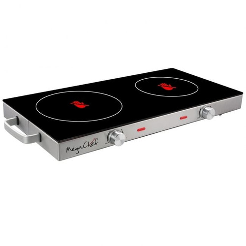 MegaChef Ceramic Infrared Double Electric Cooktop D970-MC-6200IC