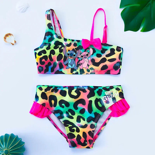Color: Silver, Size: XXS - Lilo Stitch Gilrs Bow Bikini Set Trendy Two-Piece Swimsuits for Summer S F640-12000037996246469 Color: Silver, Size: XXS - Lilo Stitch Gilrs Bow Bikini Set Trendy Two-Piece Swimsuits for Summer S F640-12000037996246469