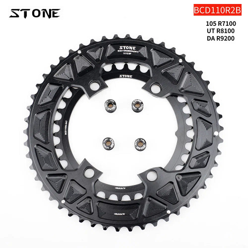 Color: PURPLE, Ships From: CHINA, Chainwheel Teeth: 24-32T - STONE Double Chainring BCD 110mm 4 Bol F640-12000032731002570