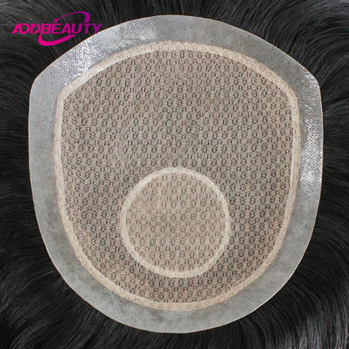 Toupee Color: 1b#, Toupee Density: 80%, Length: 6 inches - Silk Base Men's Capillary Prosthesis Swi F640-12000039340864902 Toupee Color: 1b#, Toupee Density: 80%, Length: 6 inches - Silk Base Men's Capillary Prosthesis Swi F640-12000039340864902
