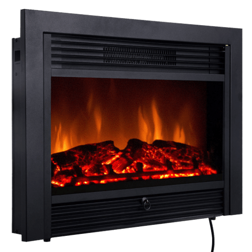 28.5 Inch Electric Fireplace Recessed with 3 Flame Colors - Color: Black - Size: 28.5 inches D681-FP10049US