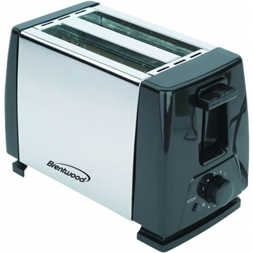Brentwood 2-Slice Toaster (Stainless Steel and Black) D970-TS-280S