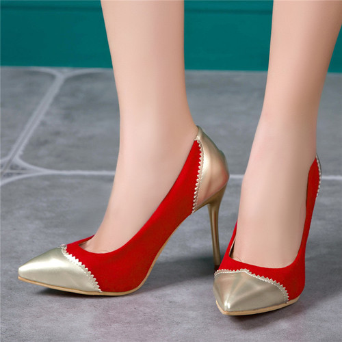 Color: Red, Size: 39 - New spring sexy stilettos Q119-CJBHNSNS25363-Red-39