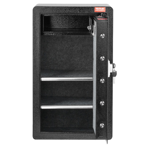 Single Door 4.0 cu.ft Safe Box with Key Lock & Password, Safe Lock Box with Fireproof Bag, Key Rack E415-DMBXXLS452CUYI3X5V9