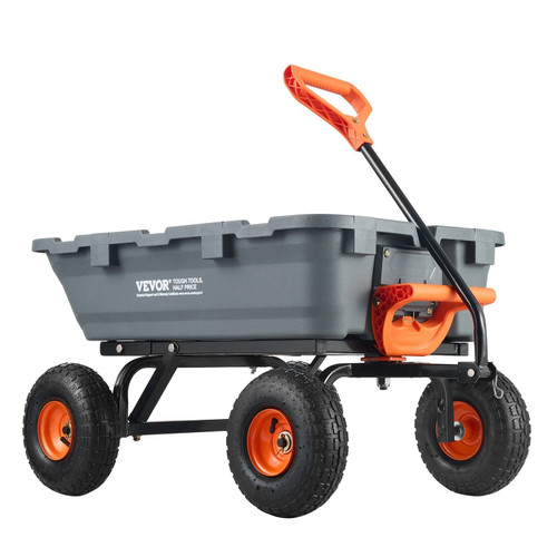 Garden Cart, Durable Poly Dump Cart with Simple Assembly Steel Structure, Versatile Dump Wagon with E415-SLZXTC800B00XSY7GV0