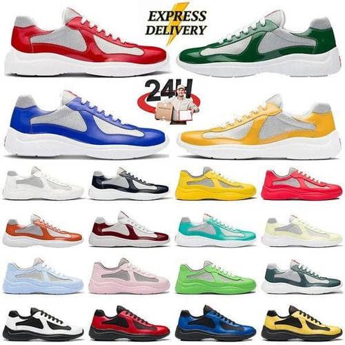 Color: Red - Size: EUR44 - Designer Dress Shoes for Men Women Americas Cup Soft Rubber Sneaker Bike Y829-1449180864658321435