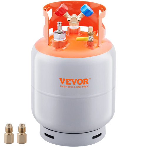 Refrigerant Recovery Tank with Float Switch - 30 lb. Capacity ac Recovery Tank with  to  Adaptor, R E415-LMHSGDFDK1430B9GDV0