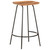  Bar Stool Set of 4 natural wood and black A949-320652