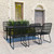  Dining Set Black Poly rattan, powder-coated steel, glass A949-3060253