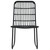  Dining Set Black Poly rattan, powder-coated steel, glass A949-3060253