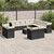  Garden Sofa Set Black and cream A949-3223956