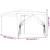  Party Tent with 4 Mesh Sidewalls Anthracite 9.8'x13.1' HDPE A949-319234