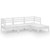  Garden Lounge Set White Solid Pinewood Medium Modular A949-3082668