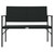  Garden Bench Black PE Rattan, Powder-Coated Steel Medium Durable A949-364121