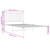 Bed Frame White Powder-Coated Steel Twin Metal Bed Frame A949-350925