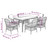  Garden Dining Set Grey PE rattan 7 Piece Set A949-3212033