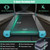 Folding Electric Compact Walking Treadmill with APP Control Speaker-Blue - Color: Blue D681-SP37681US-NY