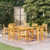 Garden Dining Set Warm brown Solid teak wood Standard Stackable A949-3059574