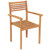 Garden Dining Set Warm brown Solid teak wood Standard Stackable A949-3059574