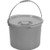 Commode Pail With Lid 12 Quart  Gray B731-1362C