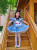 Color: Pink, Kid Size: 24M - 0-8Y Baby Girl Summer Blue Alice Turkish Vintage Lolita Princess Ball  F640-12000034852138852